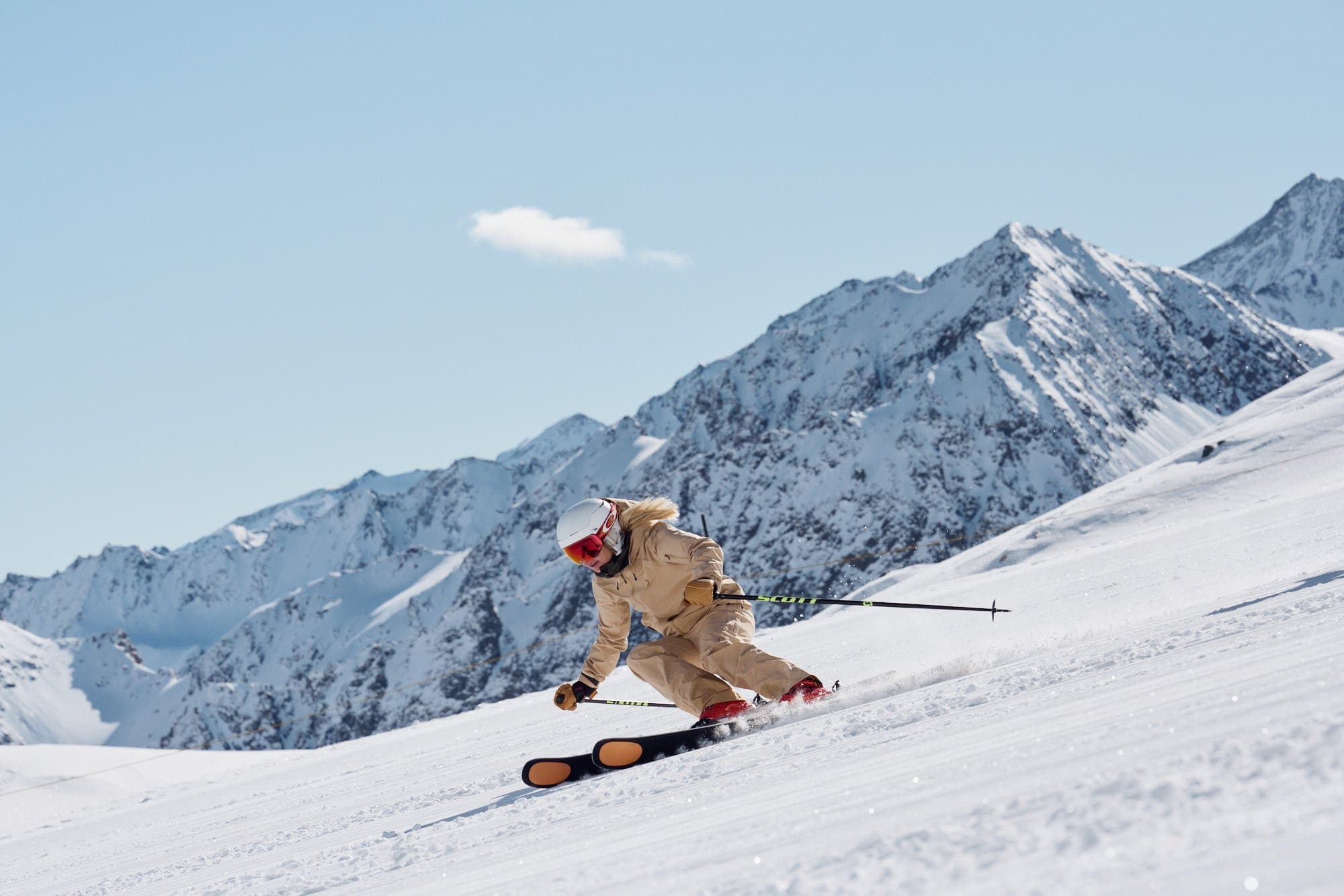 Skifahrerin am Stubaier Gletscher